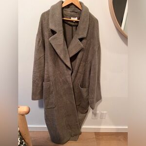 Topshop Curve Brushed Chuck-on Coat with Patch Pockets